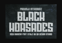 Black Horsades Font Poster 1