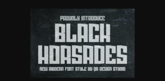 Black Horsades Font Poster 1