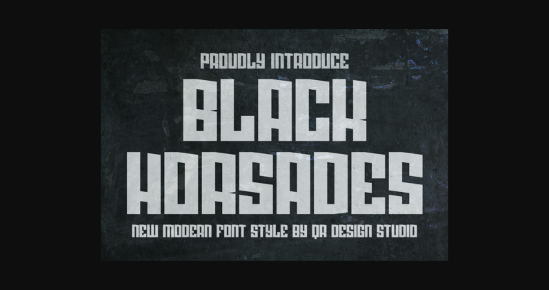 Black Horsades Font Poster 1