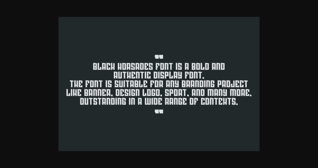 Black Horsades Font Poster 7