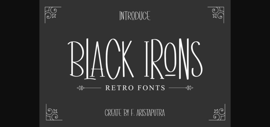 Black Irons Font Poster 3