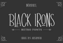 Black Irons Font Poster 1
