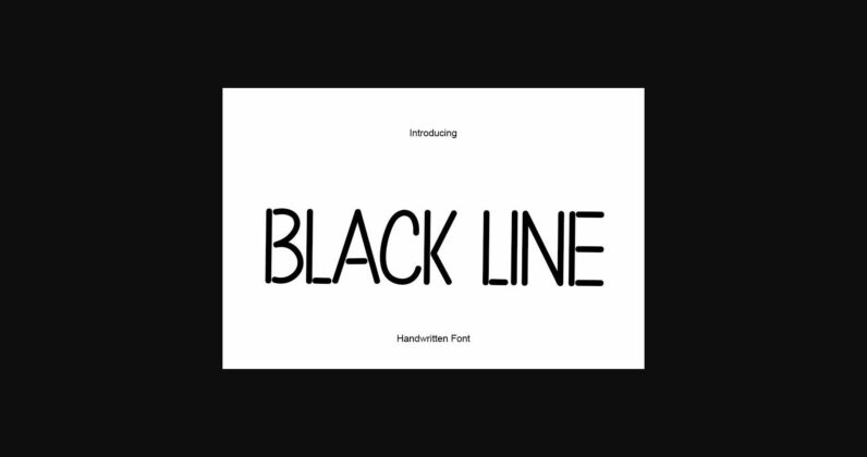 Black Line Font Poster 3