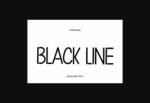 Black Line Font Poster 1