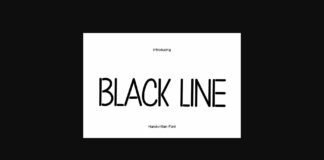 Black Line Font Poster 1