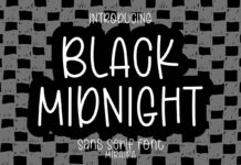 Black Midnight Font Poster 1