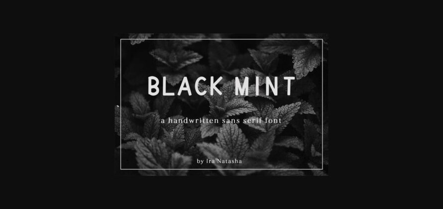 Black Mint Font Poster 3