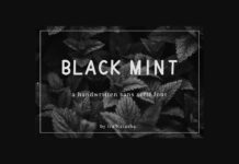 Black Mint Font Poster 1