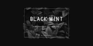 Black Mint Font Poster 1