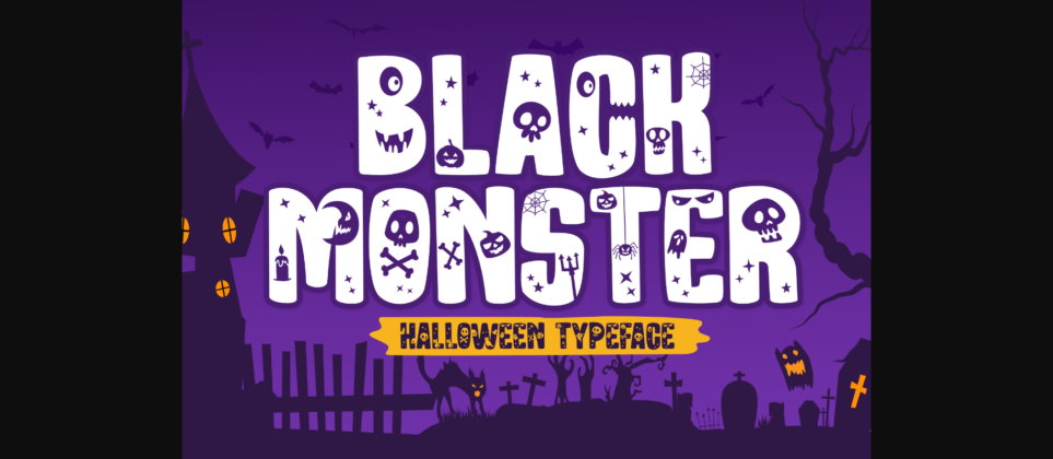 Black Monster Font Poster 3