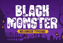 Black Monster Font Poster 1
