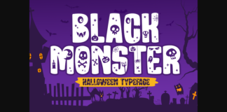 Black Monster Font Poster 1