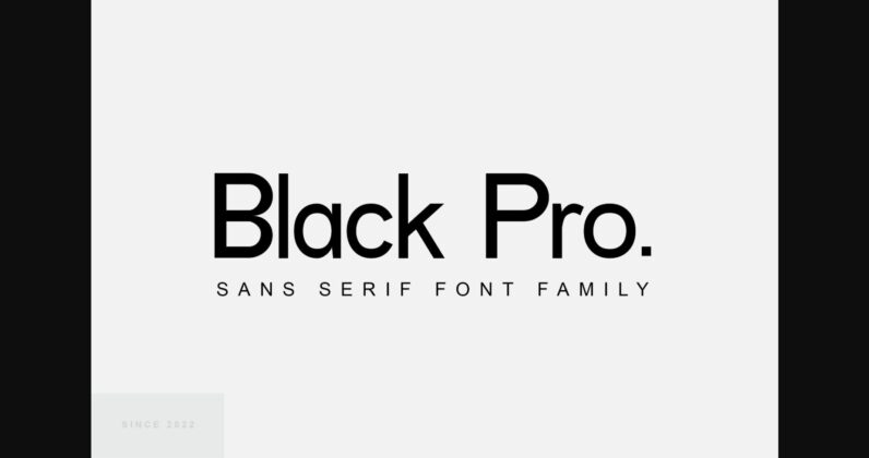 Black Pro Font Poster 1