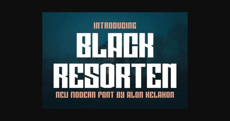 Black Resorten Font Poster 3