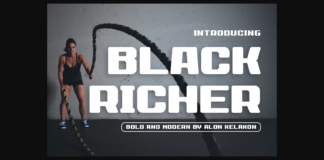 Black Richer Font Poster 1