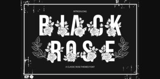 Black Rose Font Poster 1