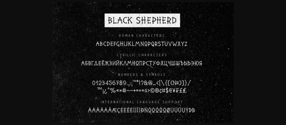 Black Shepherd Font Poster 7
