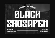 Black Srosapen Font Poster 1