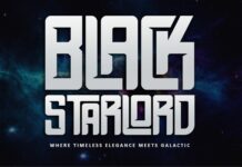 Black Starlord Font Poster 1