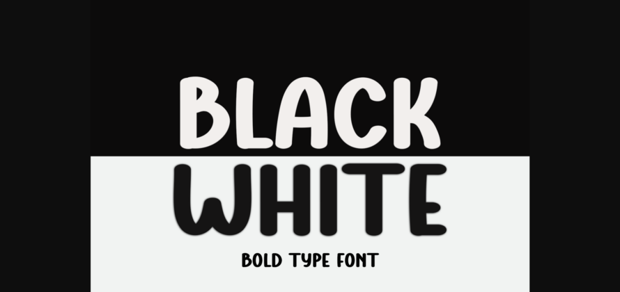 Black White Font Poster 3