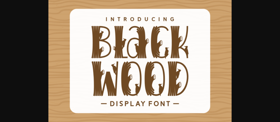 Black Wood Font Poster 3