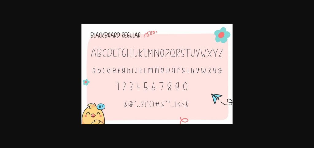 Blackboard Font Poster 4