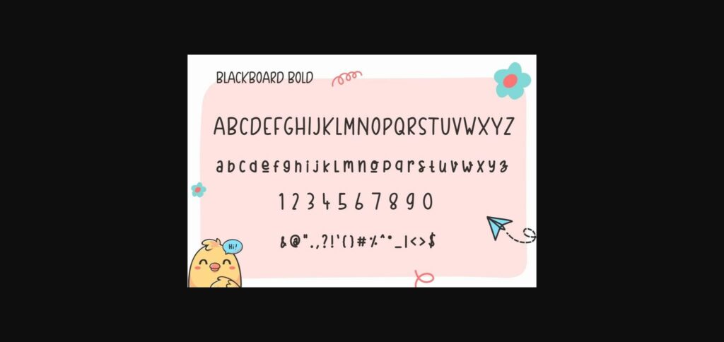 Blackboard Font Poster 5
