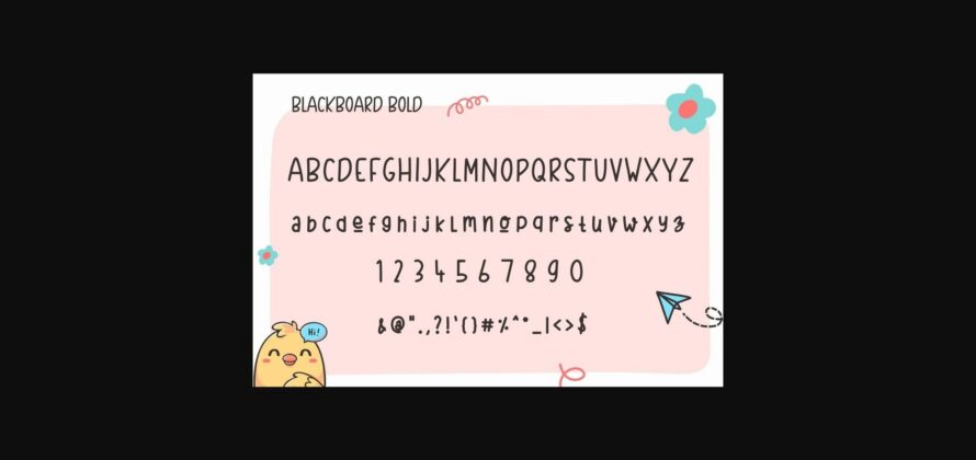 Blackboard Font Poster 5
