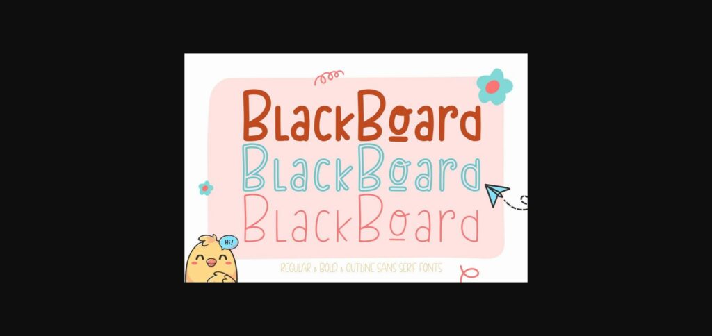 Blackboard Font Poster 3