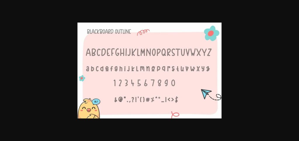 Blackboard Font Poster 6