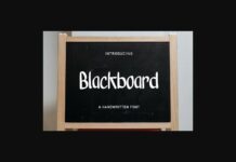 Blackboard Font Poster 1