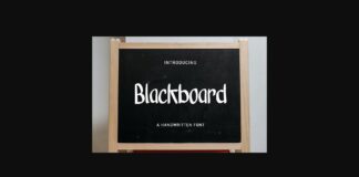 Blackboard Font Poster 1