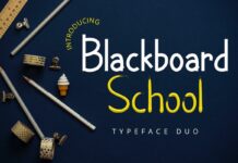 Blackboard School Font Poster 1