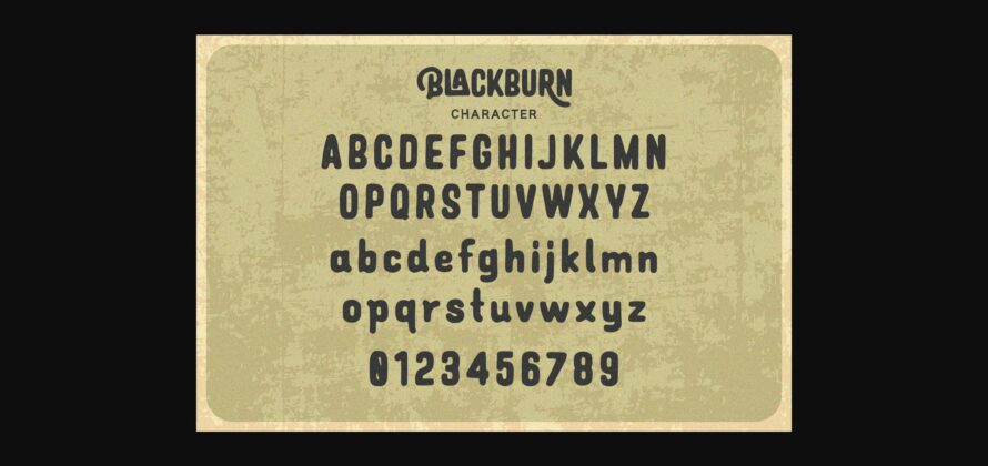 Blackburn Font Poster 6