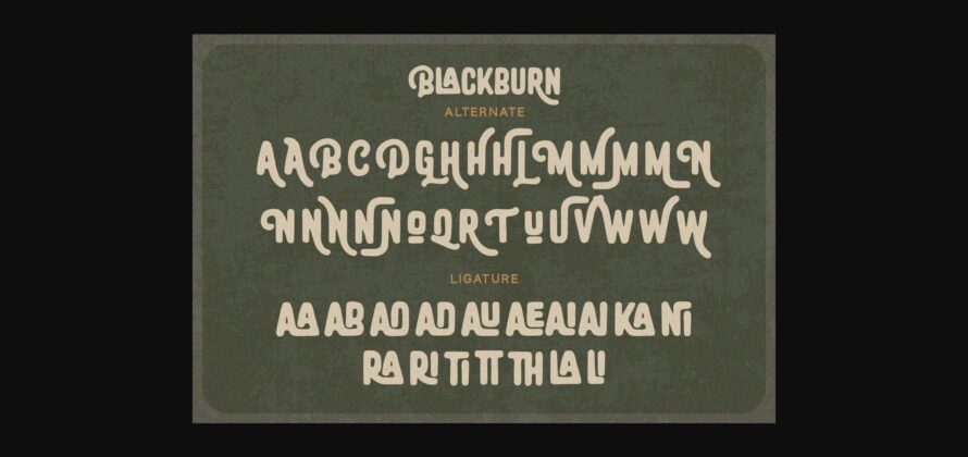 Blackburn Font Poster 10