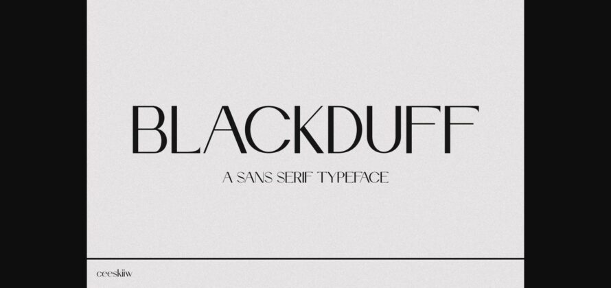 Blackduff Font Poster 3