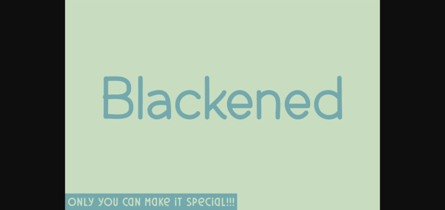 Blackened Font Poster 1