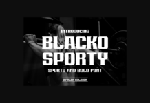 Blacko Sporty Font Blacko Sporty Font Poster 1