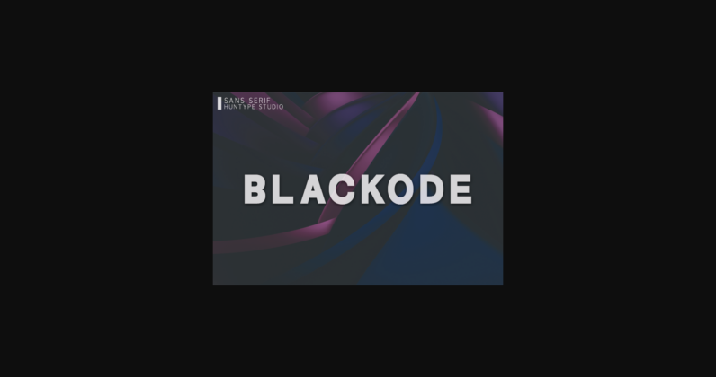 Blackode Font Poster 3
