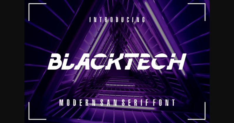 Blacktech Font Poster 3