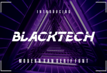 Blacktech Font Poster 1