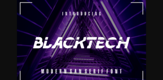 Blacktech Font Poster 1