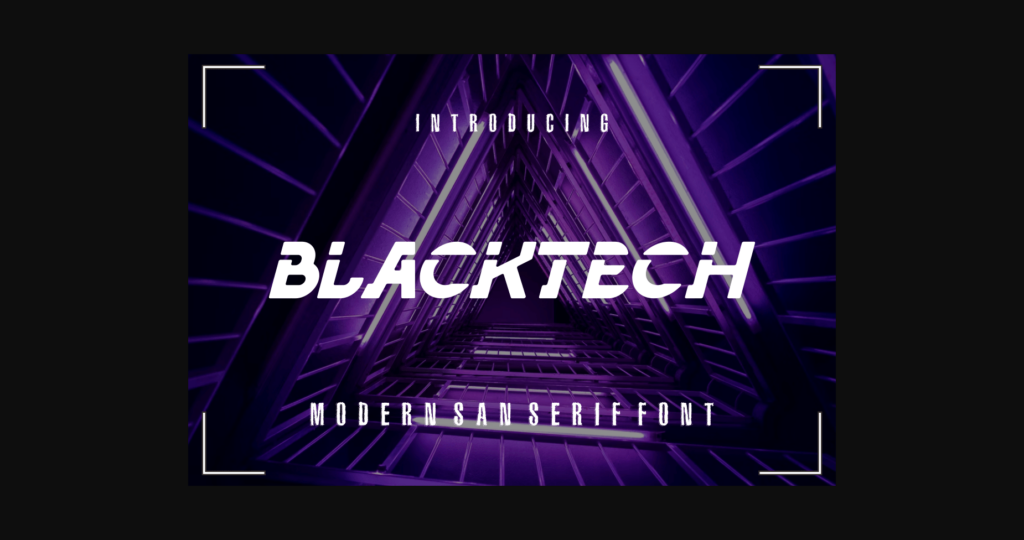 Blacktech Font Poster 4