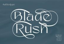 Blade Rush Font Poster 1