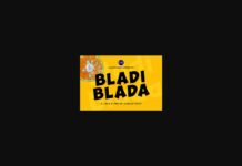 Bladiblada Font Poster 1