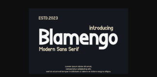 Blamengo Font Poster 1