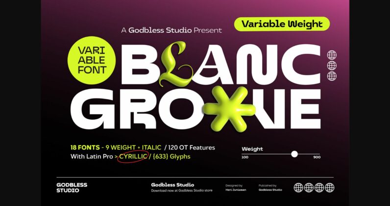 Blanc Groove Font Poster 3