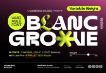 Blanc Groove Font Poster 1