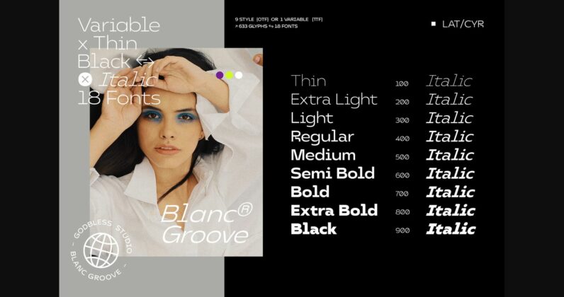 Blanc Groove Font Poster 5