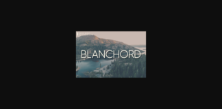 Blanchord Font Poster 1